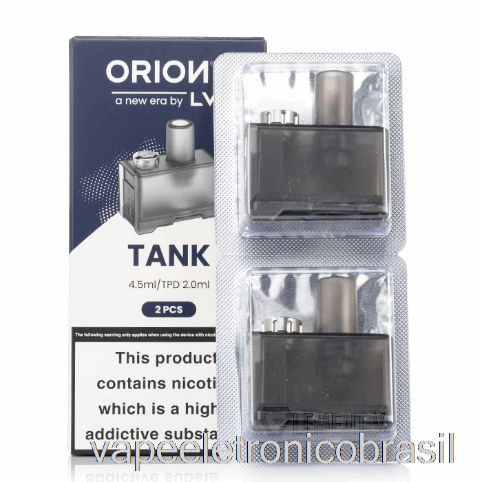 Vape Recarregável Lve Orion 2 Cápsulas De Substituição 4,5ml Cápsula Recarregável